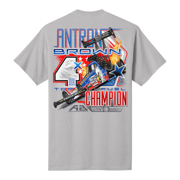 Antron Brown 4x TF Champion in Grey - Back View