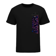 Antron Brown Red and Blue Ghost T-Shirt In Black - Front View