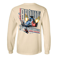 Antron Brown Top Fuel Long Sleeve in Tan - Back View