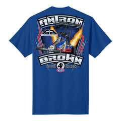 Antron Brown 2026 Action Dragster Shirt in blue - back view