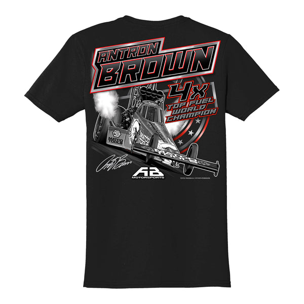 Antron Brown 2026 Ghost Dragster Shirt in black - back view