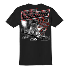 Antron Brown 2026 Ghost Dragster Shirt in black - back view