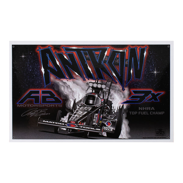 Antron Brown Ghost Banner In Black - Front View