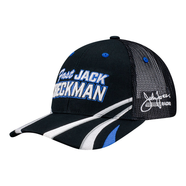 Jack Beckman Fast Jack Velcro Hat in Black - Front Left View