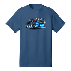 Jack Beckman T-Shirt in Blue - Front View