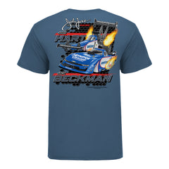 Beckman/Hart Hendricks Car T-Shirt In Blue - Back View