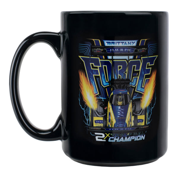 Brittany Force Mug In Black - Right Side View