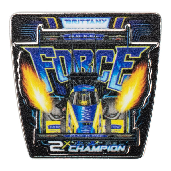 Brittany Force Flav-R-Pac Hatpin In Blue - Front View