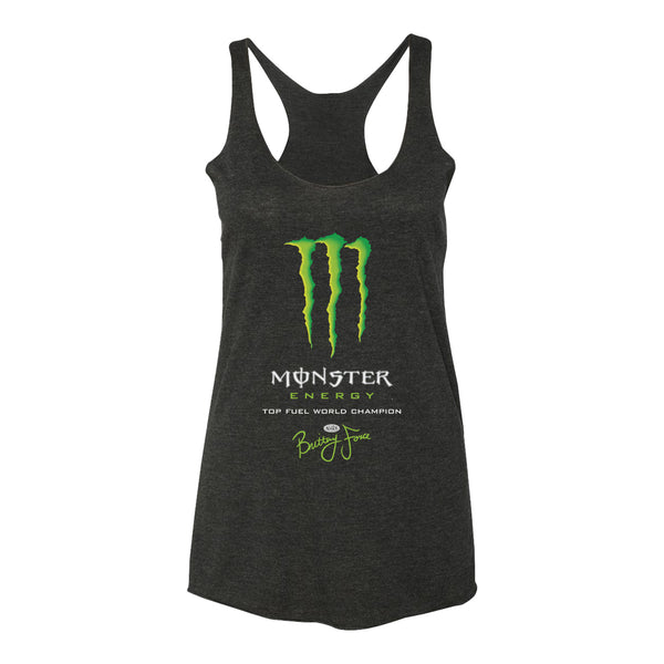 Ladies Brittany Force Monster Energy Tank In Black - Front View