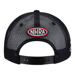 Brittany Force Name Flatbill Snap Hat in black - back view