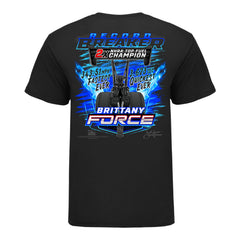 Brittany Force Record Breaker T-Shirt in Black - Back View