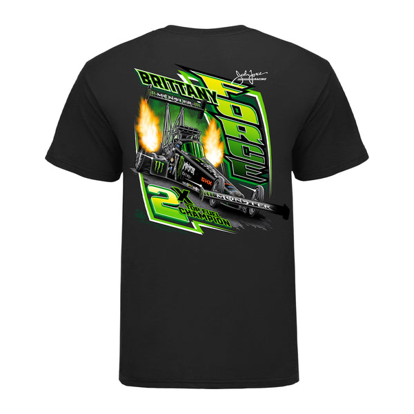 Brittany Force Monster Top Fuel T-Shirt - Back View