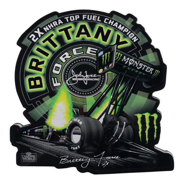 Brittany Force Monster Magnet In Green & Black - Front View