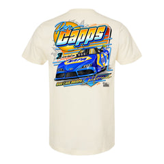 Ron Capps 2026 3x Champion Car Shirt in white - back view