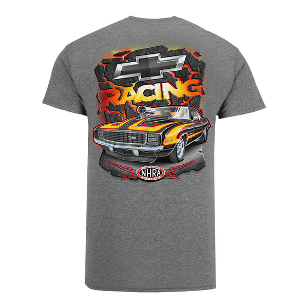 Chevy Racing Asphalt T-Shirt In Grey - Back View