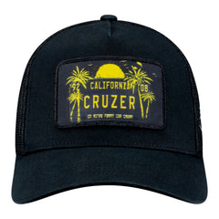Cruz Pedregon License Plate Flex-Fit Hat in black - front view