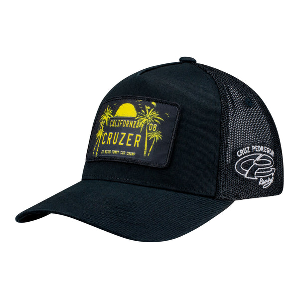 Cruz Pedregon License Plate Flex-Fit Hat in black - Front Left view