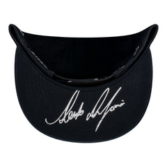 Alexis DeJoria Nitro FC Pilot Flatbill Snap Hat in Black - Underbrim View