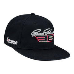 Erica Enders Signature Flatbill Snap Hat in Black - Front Right View