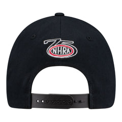 Erica Enders Signature Flatbill Snap Hat in Black - Back View