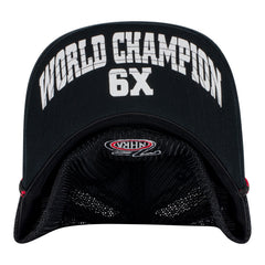 Erica Enders 6X World Champion Rope Flex-Fit Hat in Black - Underbrim View
