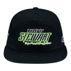 Tony Stewart Top Fuel Dragster Flatbill Snap Hat In Black & Green - Front View