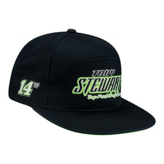 Tony Stewart Top Fuel Dragster Flatbill Snap Hat In Black & Green - Angled Right Side View