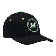 Tony Stewart 14 TF Flex-Fit Hat In Black & Green - Angled Right Side View