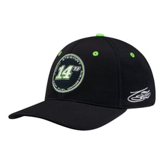 Tony Stewart 14 TF Flex-Fit Hat In Black & Green - Angled Left Side View