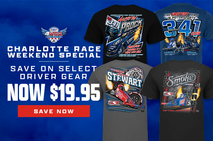 Charlotte Race Weekend Special Save On Select Driver Gear NOW $19.95 SAVE NOW
