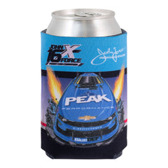 John Force Peak Image Can Cooler In Blue - Back View