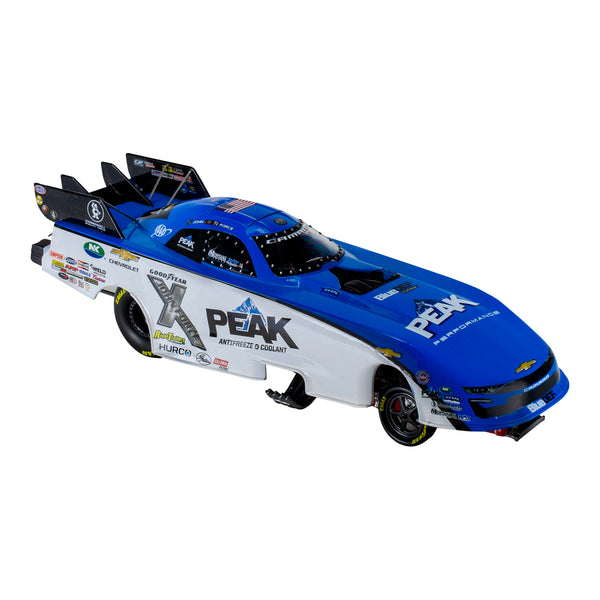 2023 John Force PEAK Funny Car Diecast 1:24 In Blue & White - Right Side View