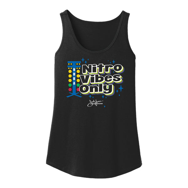 Ladies Nitro Vibes Only Tank in Black - Front View
