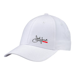 John Force Racing Performance Mesh Hat in White - Angled Left Side View