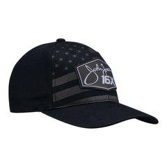 John Force Tonal Americana Velcro Hat in black - Front Right View
