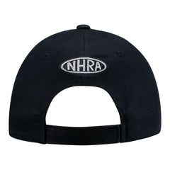 John Force Tonal Americana Velcro Hat in Black - Back view