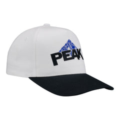 John Force Peak Snap Hat in White - Front Right View
