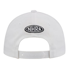 John Force Peak Snap Hat in White - Back view