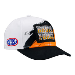 John Force Brute Force Snap Hat in orange - Front Right View