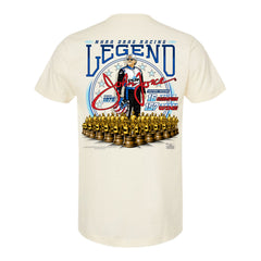 John Force NHRA Drag Racing Legend T-Shirt in White - Back View