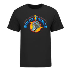 Brute Force Gas Mask T-Shirt in Black - Front View