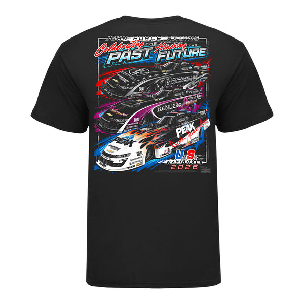 2026 US Nationals Multi Car T-Shirt in Black - Back View