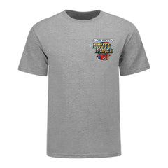 Retro Brute Force T-Shirt In Grey - Front View