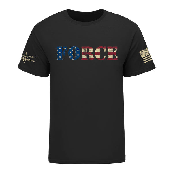 FORCE Flag Background T-Shirt - Front View