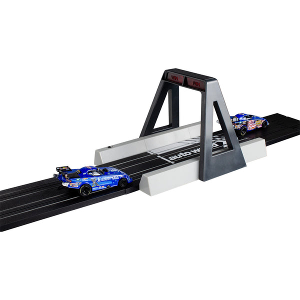 Auto World Summit Motorsports Park Night Under Fire 13' Electronic Drag Set In Multi-Color - View Of Track With Cars