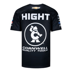 Robert Hight Uniform Shirt In Black, White & Blue - Back View