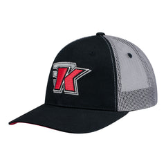 Kalitta Motorsports Team Snapback Hat In Black, Grey & Red - Angled Left Side View