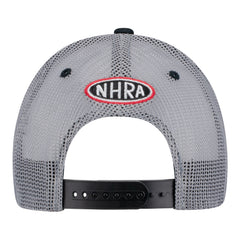 Kalitta Motorsports Team Snapback Hat In Black, Grey & Red - Back View