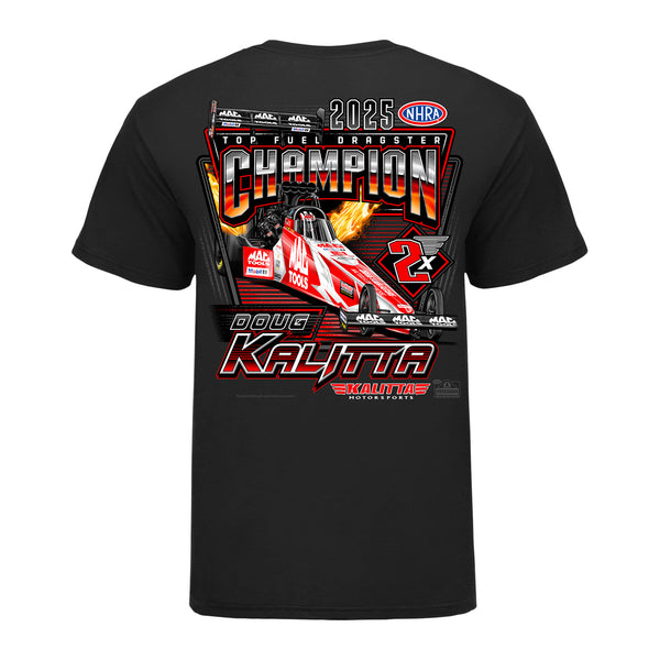 Doug Kalitta 2025 Top Fuel Champion T-Shirt - Back View