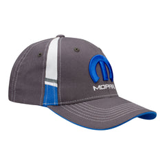 Mopar Tri-Color Hat In Grey, Blue & White - Angled Right Side View